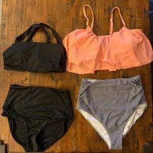 2 high waisted bikinis, like new!